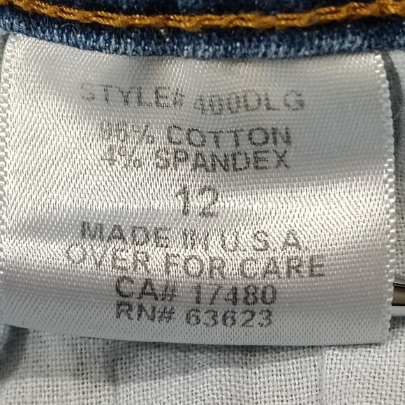 NYDJ Tummy Tuck Jeans Womens Size 12 High Rise Boot Cut USA Stretch Denim Blue - Picture 7 of 16